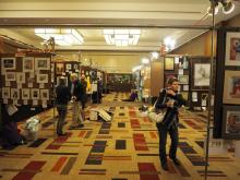 Art being hung